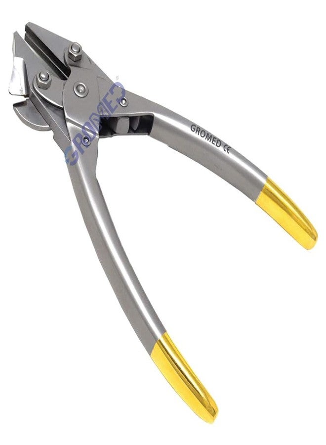 Gromed Ortho Parallel Plier (Maun Type Plier) with TC Side Cutter (Golden Handle - Tungsten Carbide Inserts on Jaws) for Upto 1mm 'K' Wire - 8"/20cm - Image 5